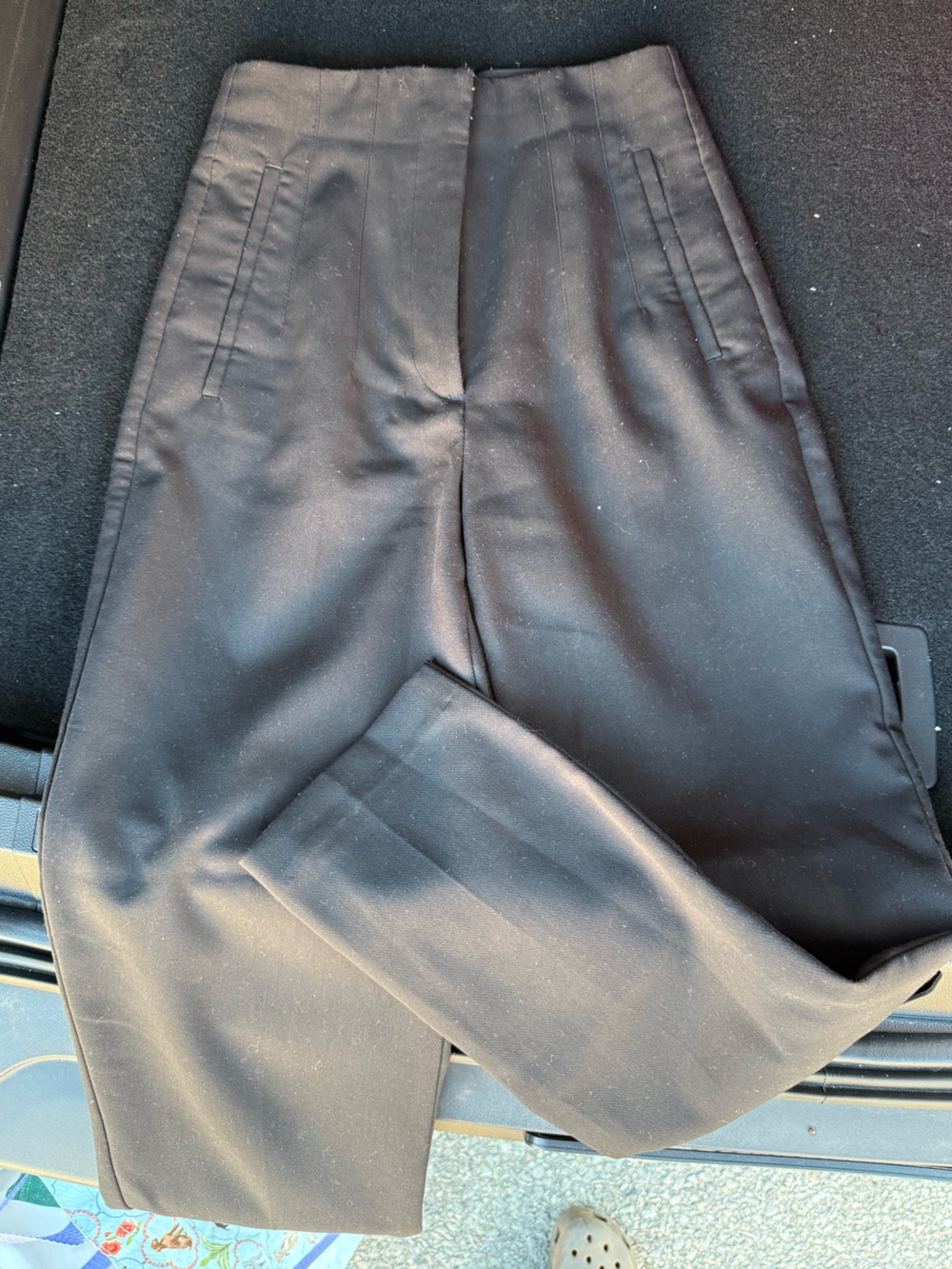 Zara Men’s Black Dress Trousers - Tailored Front